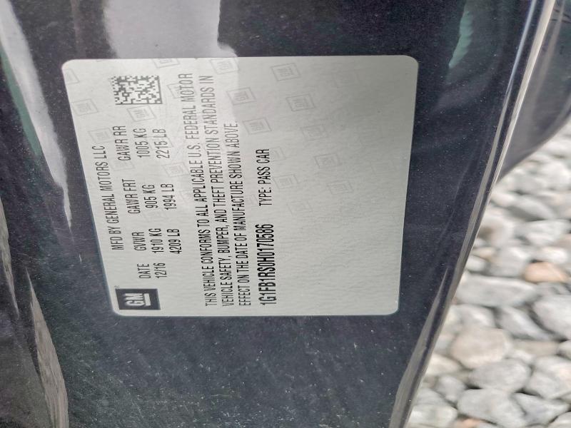 61561146 :رقم المزاد ، 1G1FB1RS0H0170586 vin ، 2017 Chevrolet Camaro مزاد بيع