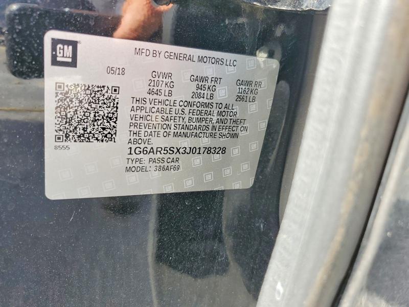 59852466 :رقم المزاد ، 1G6AR5SX3J0178328 vin ، 2018 Cadillac Cts مزاد بيع