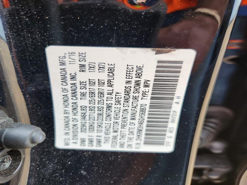Aukcja sprzedaży 2016 Honda Cr-v, vin: 2HKRM3H46GH568870, numer aukcji: 61305596