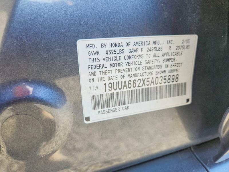Aukcja sprzedaży 2005 Acura Tl, vin: 19UUA662X5A035898, numer aukcji: 61639996