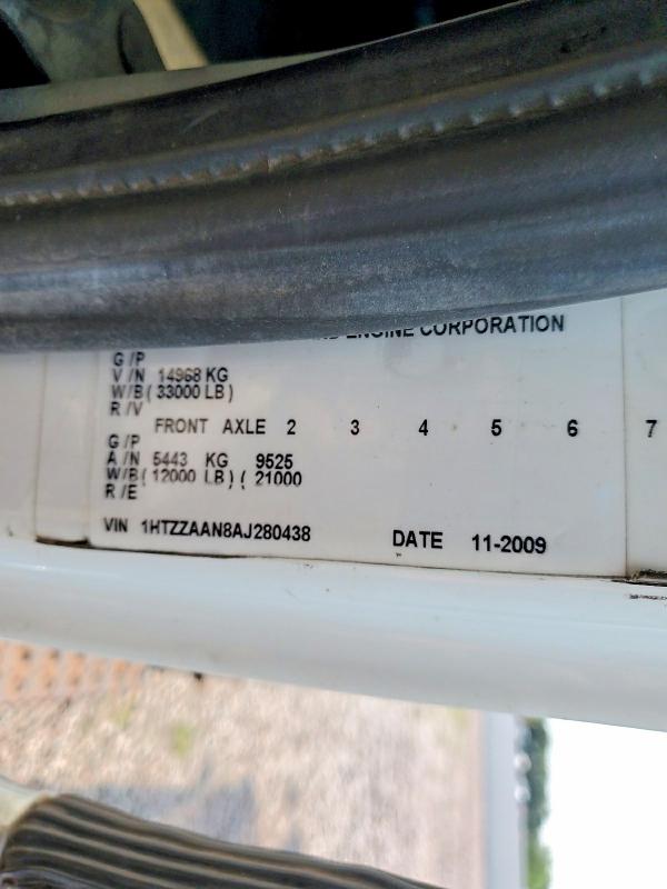 2010 Freightliner 108sd მანქანა იყიდება აუქციონზე, vin: 1HTZZAAN8AJ280438, აუქციონის ნომერი: 95586355