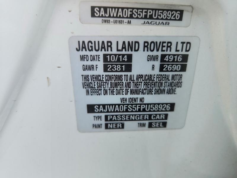 Продаж на аукціоні авто 2015 Jaguar Xf, vin: SAJWA0FS5FPU58926, номер лоту: 61127456