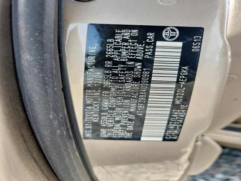 Aukcja sprzedaży 2004 Toyota Avalon, vin: 4T1BF28BX4U390981, numer aukcji: 60822076