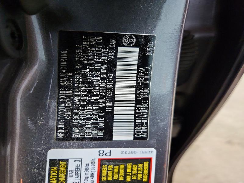 2016 Toyota Camry მანქანა იყიდება აუქციონზე, vin: 4T1BF1FK9GU610743, აუქციონის ნომერი: 60599396