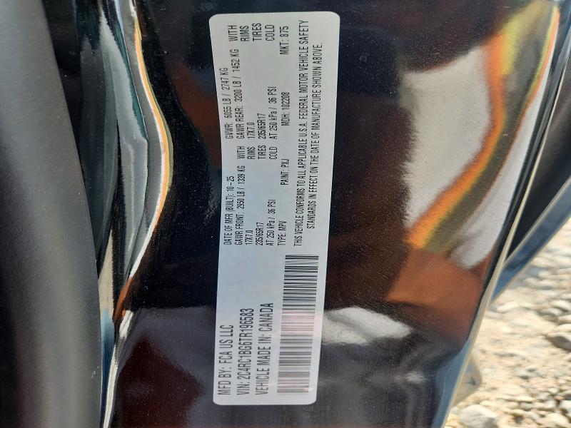 2026 Chrysler Pacifica მანქანა იყიდება აუქციონზე, vin: 2C4RC1BG6TR196583, აუქციონის ნომერი: 62444136