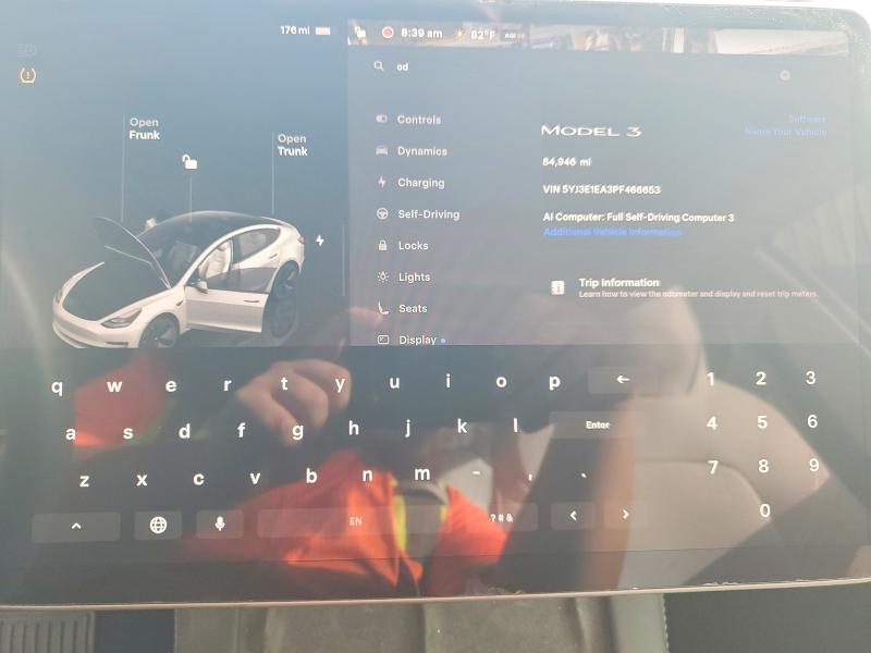 Продажа на аукционе авто 2023 Tesla Model 3, vin: 5YJ3E1EA3PF466653, номер лота: 60960726