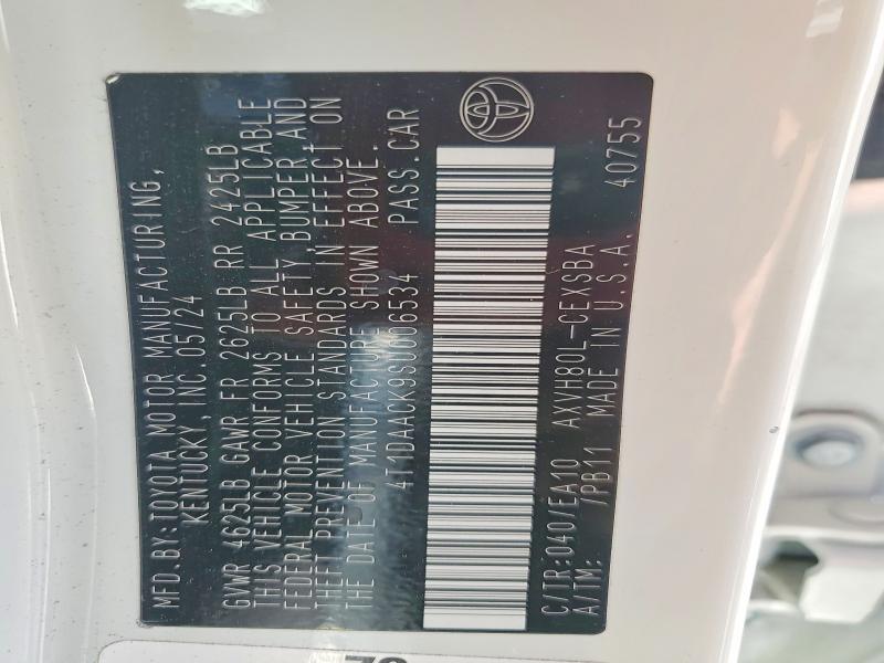 62134366 :رقم المزاد ، 4T1DAACK9SU006534 vin ، 2025 Toyota Camry مزاد بيع