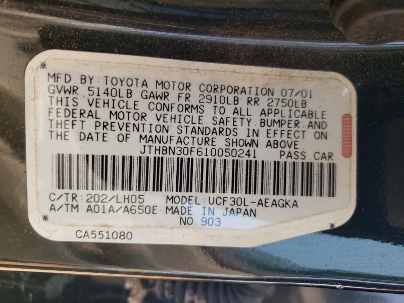 Продаж на аукціоні авто 2001 Lexus Ls, vin: JTHBN30F610050241, номер лоту: 61596076