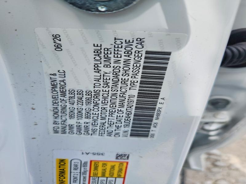 62244106 :رقم المزاد ، 19UDE4H6XTA019710 vin ، 2026 Acura Integra مزاد بيع