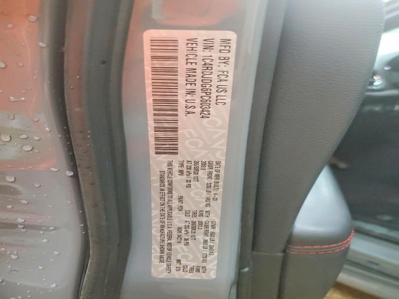 61575946 :رقم المزاد ، 1C4RDJDG6PC603424 vin ، 2023 Dodge Durango مزاد بيع