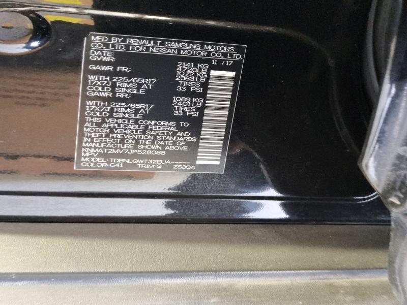 Продаж на аукціоні авто 2018 Nissan Rogue, vin: KNMAT2MV7JP528088, номер лоту: 62010016