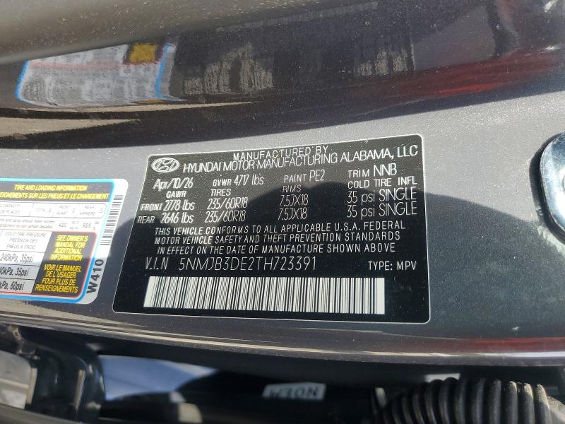 2026 Hyundai Tucson მანქანა იყიდება აუქციონზე, vin: 5NMJB3DE2TH723391, აუქციონის ნომერი: 62256736