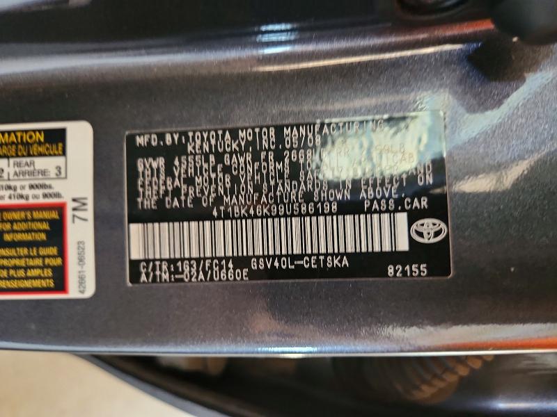 59887806 :رقم المزاد ، 4T1BK46K99U586198 vin ، 2009 Toyota Camry مزاد بيع