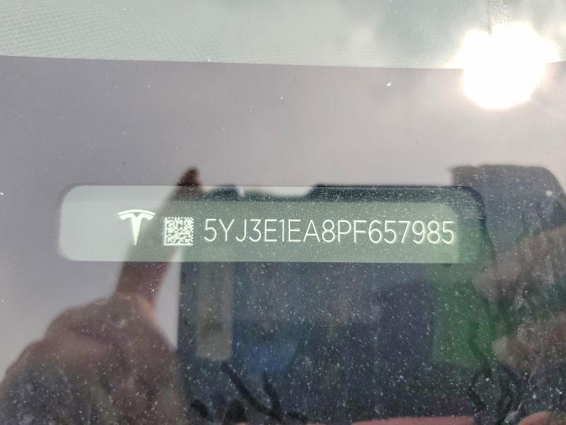 Aukcja sprzedaży 2023 Tesla Model 3, vin: 5YJ3E1EA8PF657985, numer aukcji: 94521235
