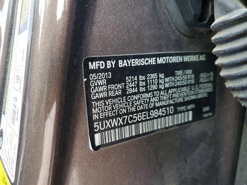 Aukcja sprzedaży 2014 Bmw X3, vin: 5UXWX7C56EL984510, numer aukcji: 62762346