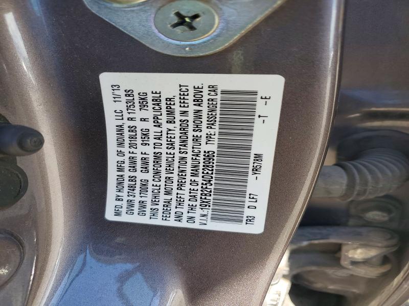Aukcja sprzedaży 2013 Honda Civic, vin: 19XFB2F54DE289965, numer aukcji: 60087146