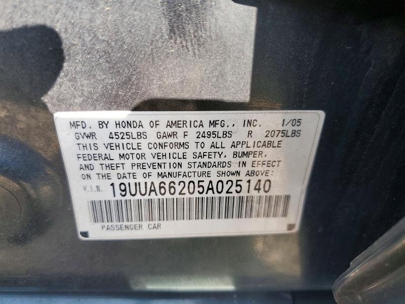 Auction sale of the 2005 Acura Tl, vin: 19UUA66205A025140, lot number: 62839976