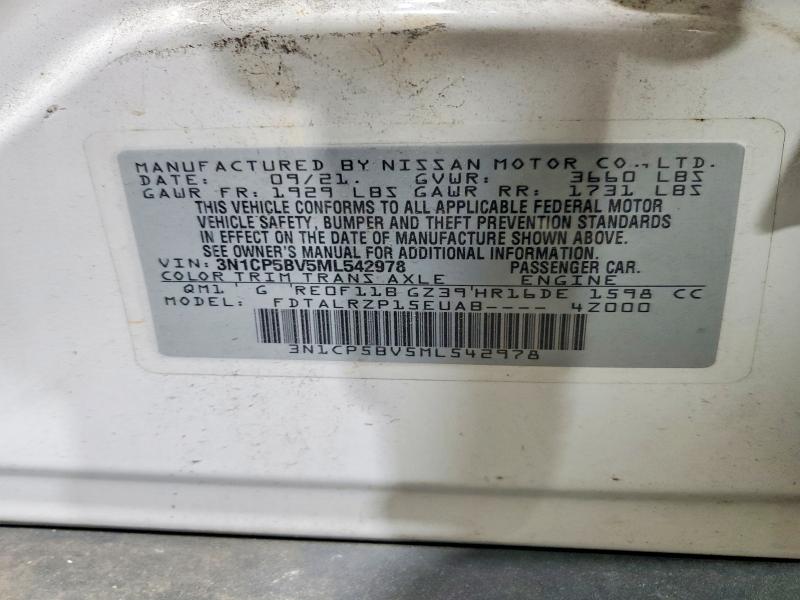 Продажа на аукционе авто 2021 Nissan Kicks, vin: 3N1CP5BV5ML542978, номер лота: 59904236