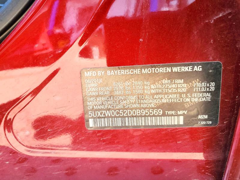 Aukcja sprzedaży 2013 Bmw X5, vin: 5UXZW0C52D0B95569, numer aukcji: 62101046