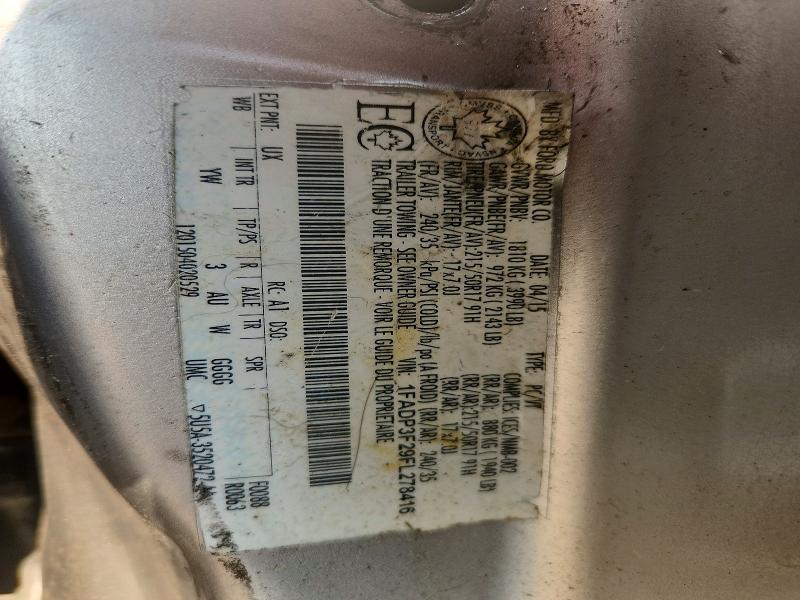 61059296 :رقم المزاد ، 1FADP3F29FL278416 vin ، 2015 Ford Focus مزاد بيع