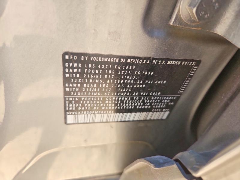 Продаж на аукціоні авто 2023 Volkswagen Taos, vin: 3VVCX7B20PM364184, номер лоту: 59669576