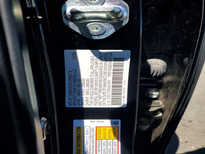 2025 Honda Accord მანქანა იყიდება აუქციონზე, vin: 1HGCY1F45SA013797, აუქციონის ნომერი: 63604006