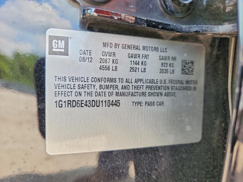 Aukcja sprzedaży 2013 Chevrolet Volt, vin: 1G1RD6E43DU110445, numer aukcji: 61368356