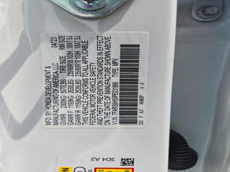 Aukcja sprzedaży 2023 Honda Cr-v, vin: 7FARS6H50PE031866, numer aukcji: 60261876