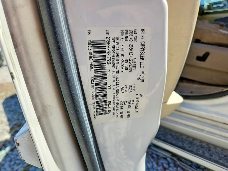 60055986 :رقم المزاد ، 2A8HR54P78R137296 vin ، 2008 Chrysler Town & Country مزاد بيع