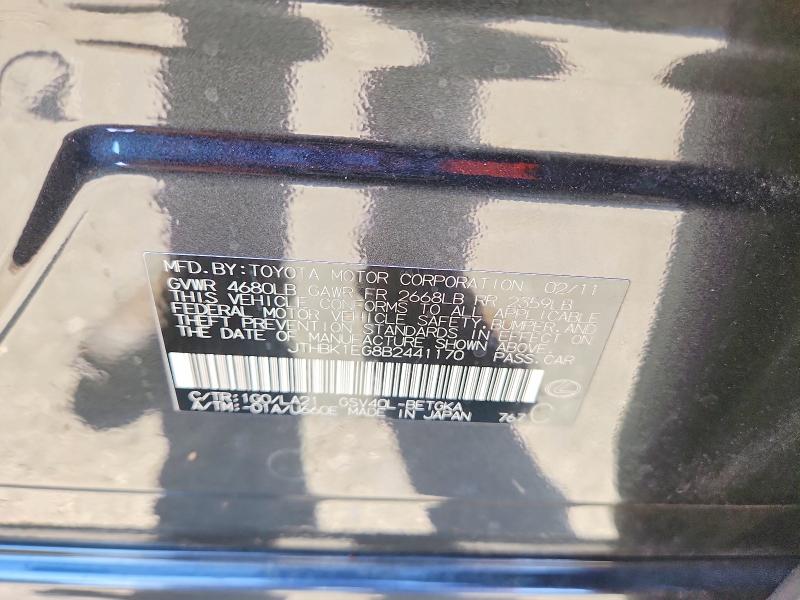 Aukcja sprzedaży 2011 Lexus Es, vin: JTHBK1EG8B2441170, numer aukcji: 61817386
