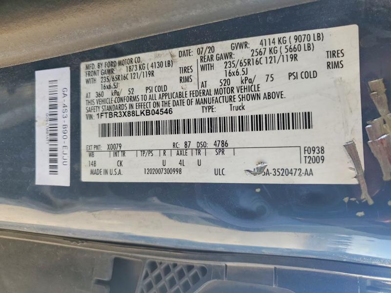 Продажа на аукционе авто 2020 Ford Transit, vin: 1FTBR3X88LKB04546, номер лота: 61896926