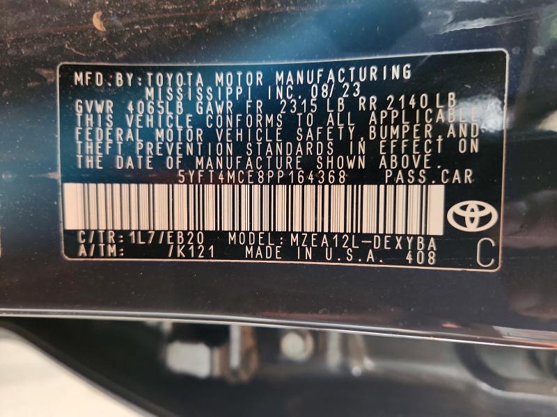63059806 :رقم المزاد ، 5YFT4MCE8PP164368 vin ، 2023 Toyota Corolla مزاد بيع