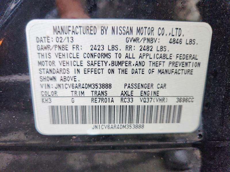 Продаж на аукціоні авто 2013 Infiniti G37 Sedan, vin: JN1CV6AR4DM353888, номер лоту: 62769416