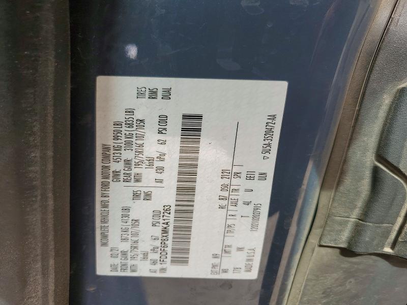 Aukcja sprzedaży 2021 Ford Transit, vin: 1FDDF6P8XMKA17263, numer aukcji: 59697636