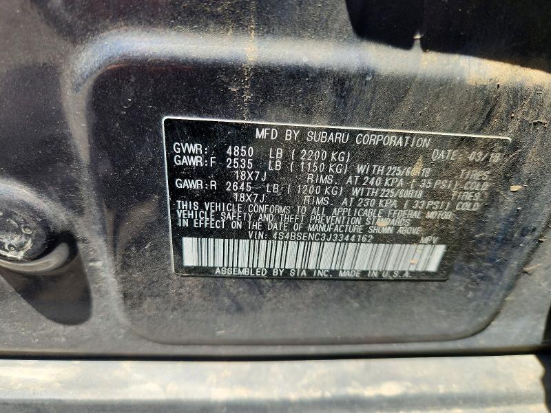 Aukcja sprzedaży 2018 Subaru Outback, vin: 4S4BSENC3J3344162, numer aukcji: 62311016