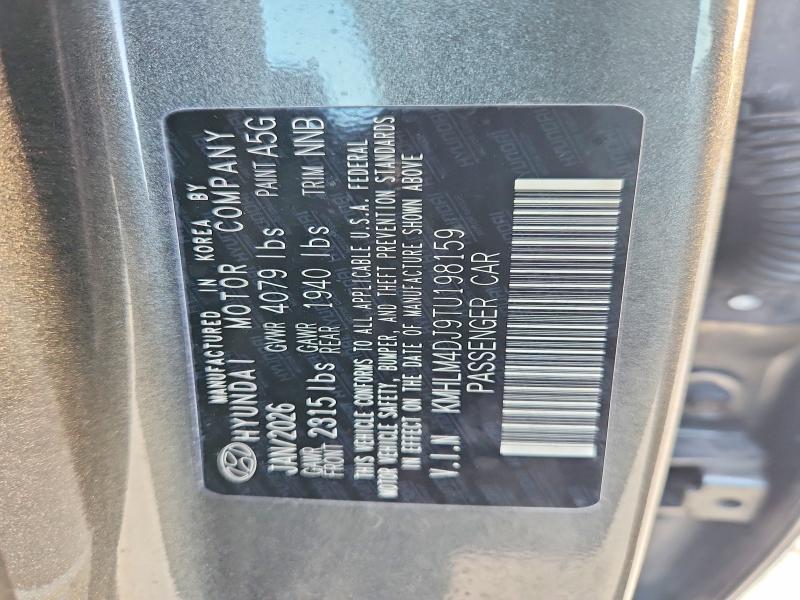 Aukcja sprzedaży 2026 Hyundai Elantra Hybrid, vin: KMHLM4DJ9TU198159, numer aukcji: 61912946