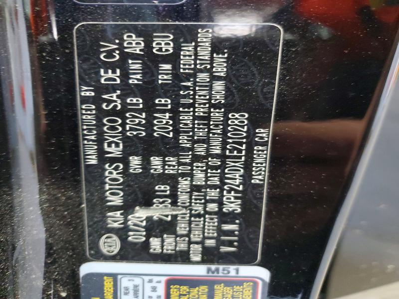 Продаж на аукціоні авто 2020 Kia Forte, vin: 3KPF24ADXLE210288, номер лоту: 62472436