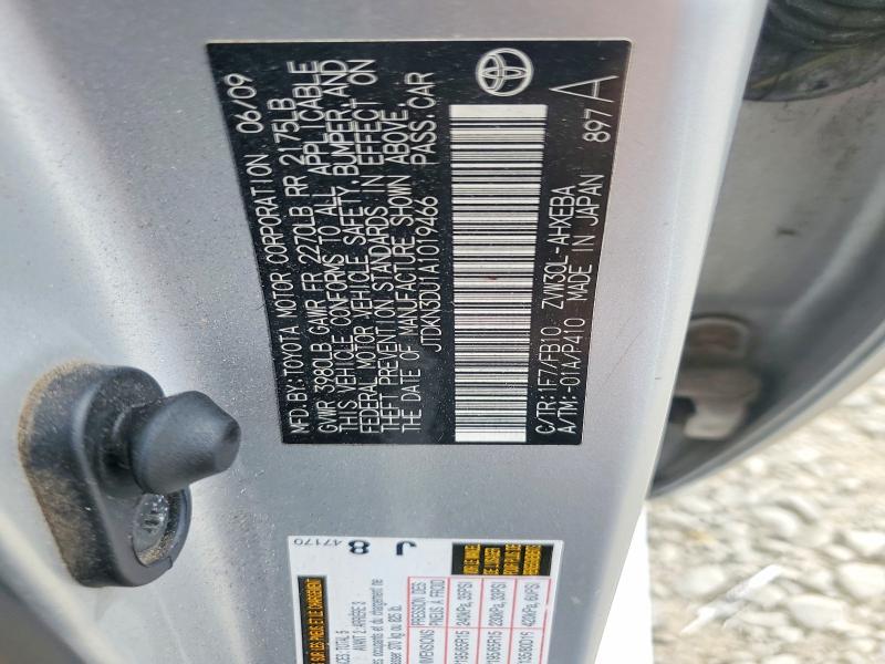 Aukcja sprzedaży 2010 Toyota Prius, vin: JTDKN3DU1A1019466, numer aukcji: 61029316