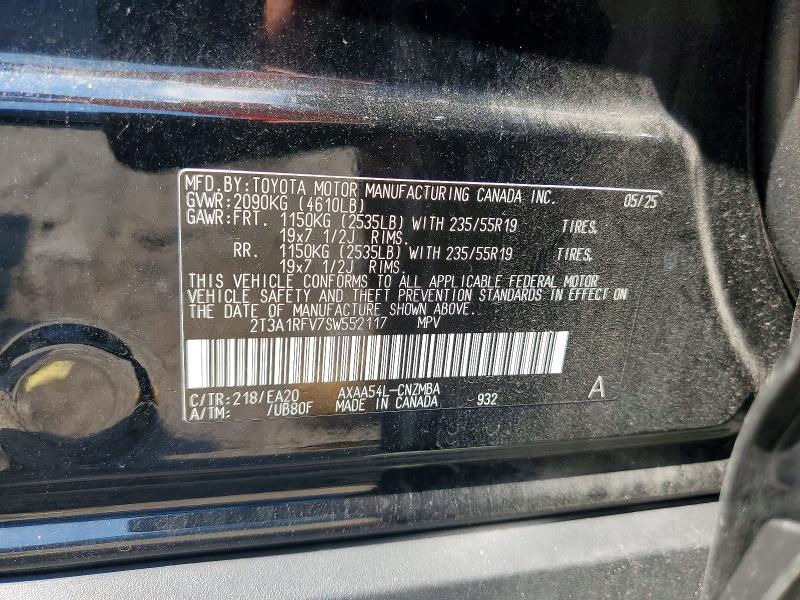 Aukcja sprzedaży 2025 Toyota Rav4, vin: 2T3A1RFV7SW552117, numer aukcji: 60507046