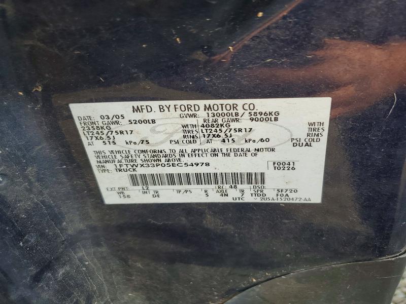 Продаж на аукціоні авто 2005 Ford F350, vin: 1FTWX33P05EC54978, номер лоту: 61020186