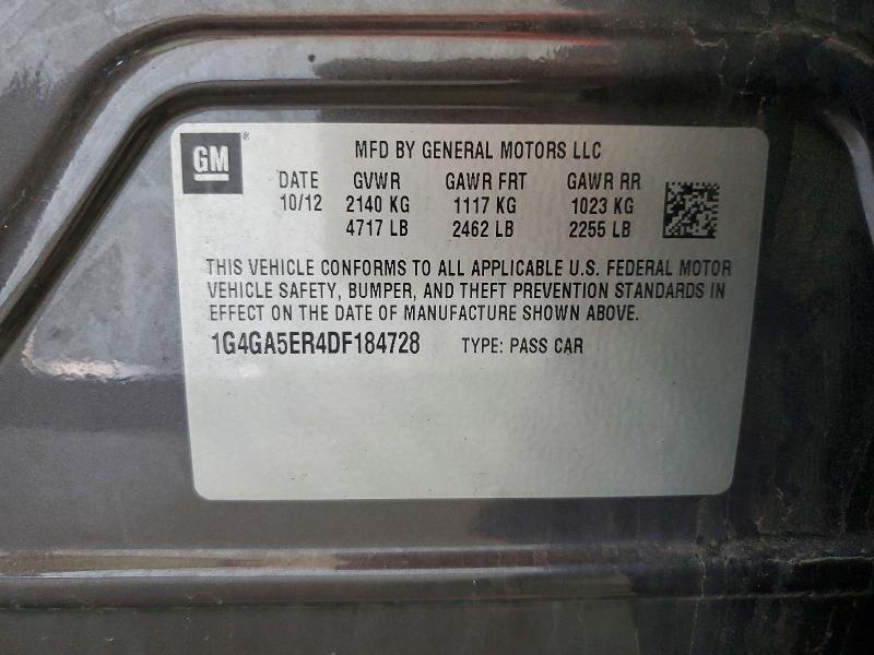 Продажа на аукционе авто 2013 Buick Lacrosse, vin: 1G4GA5ER4DF184728, номер лота: 59778066