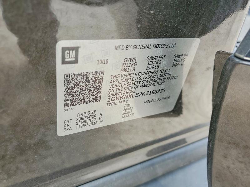 Продаж на аукціоні авто 2019 Gmc Acadia, vin: 1GKKNXLS2KZ166233, номер лоту: 60120356