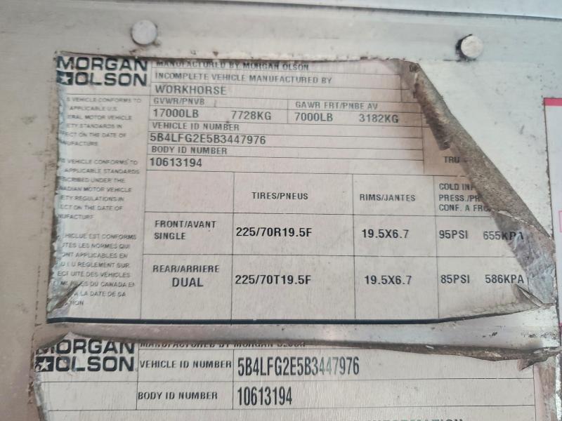 Продажа на аукционе авто 2011 Workhorse Custom Chassis Commercial Chassis, vin: 5B4LFG2E5B3447976, номер лота: 59847156