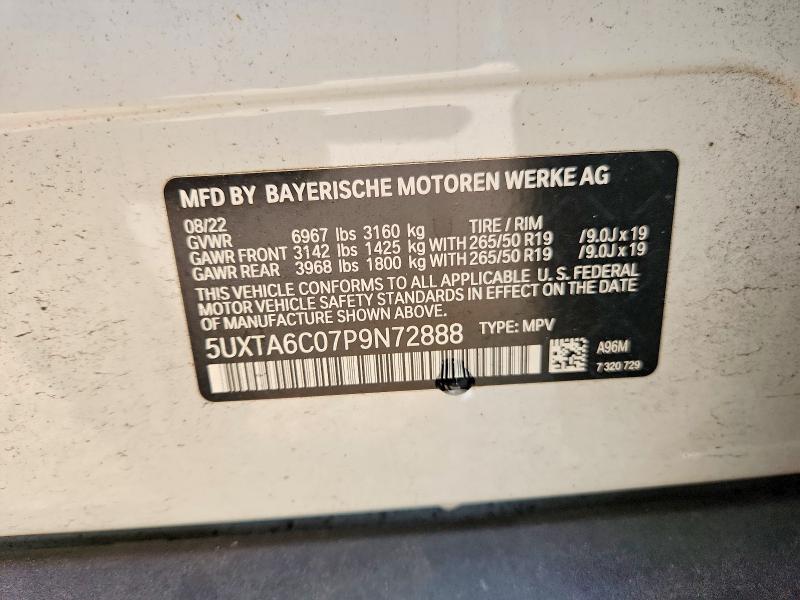 Продажа на аукционе авто 2023 Bmw X5, vin: 5UXTA6C07P9N72888, номер лота: 62474276