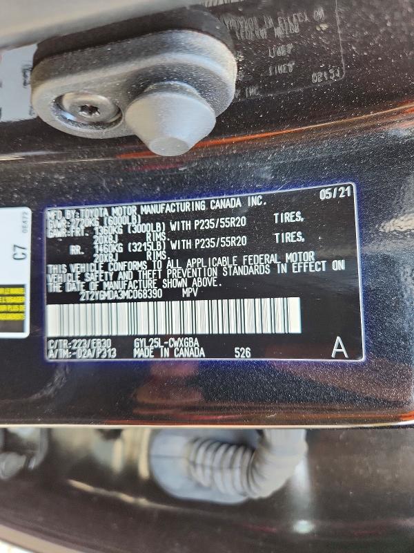 62442406 :رقم المزاد ، 2T2YGMDA3MC068390 vin ، 2021 Lexus Rx مزاد بيع