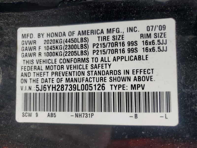 Продаж на аукціоні авто 2009 Honda Element, vin: 5J6YH28739L005126, номер лоту: 60466536