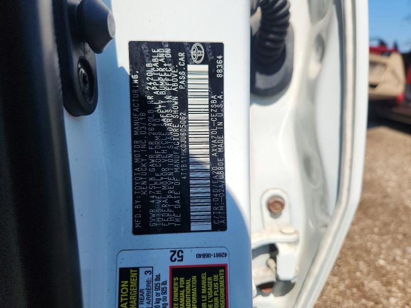 Aukcja sprzedaży 2018 Toyota Camry, vin: 4T1B11HK0JU605062, numer aukcji: 59594766