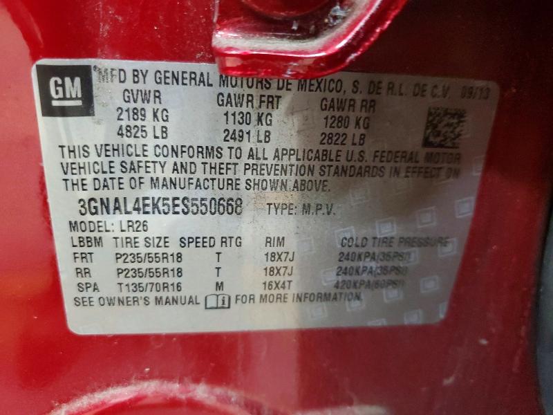 Aukcja sprzedaży 2014 Chevrolet Captiva, vin: 3GNAL4EK5ES550668, numer aukcji: 60230776