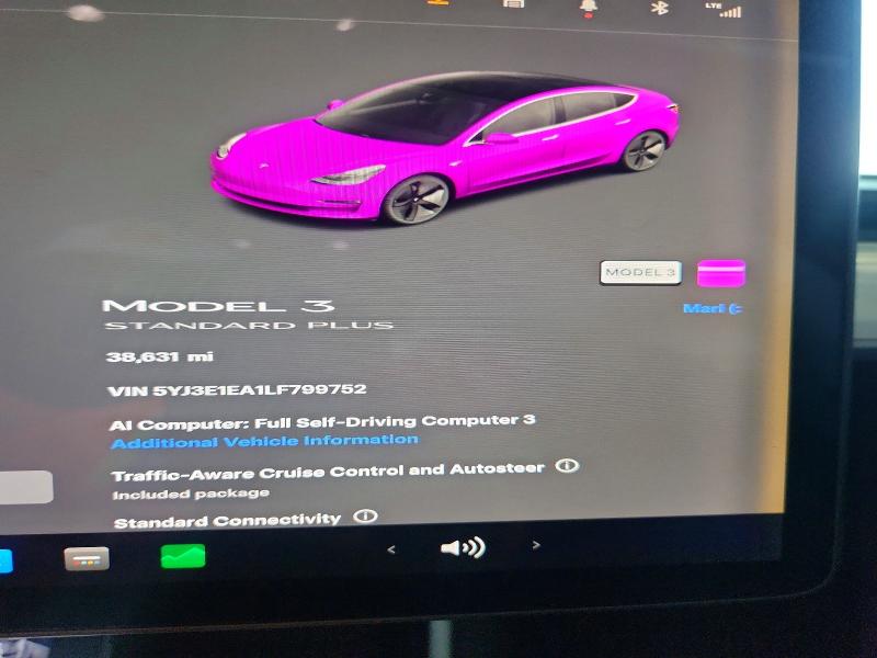 2020 Tesla Model 3 მანქანა იყიდება აუქციონზე, vin: 5YJ3E1EA1LF799752, აუქციონის ნომერი: 63024366