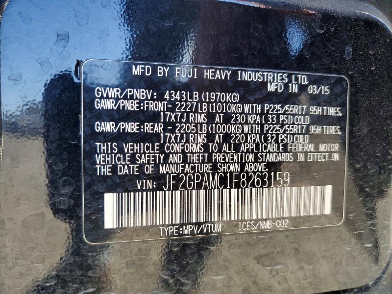 Aukcja sprzedaży 2015 Subaru Xv Crosstrek, vin: JF2GPAMC1F8263159, numer aukcji: 60319616